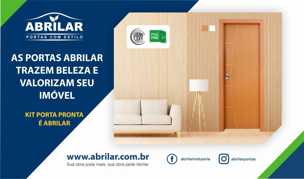 As portas Abrilar trazem beleza e valorizam seu imóvel