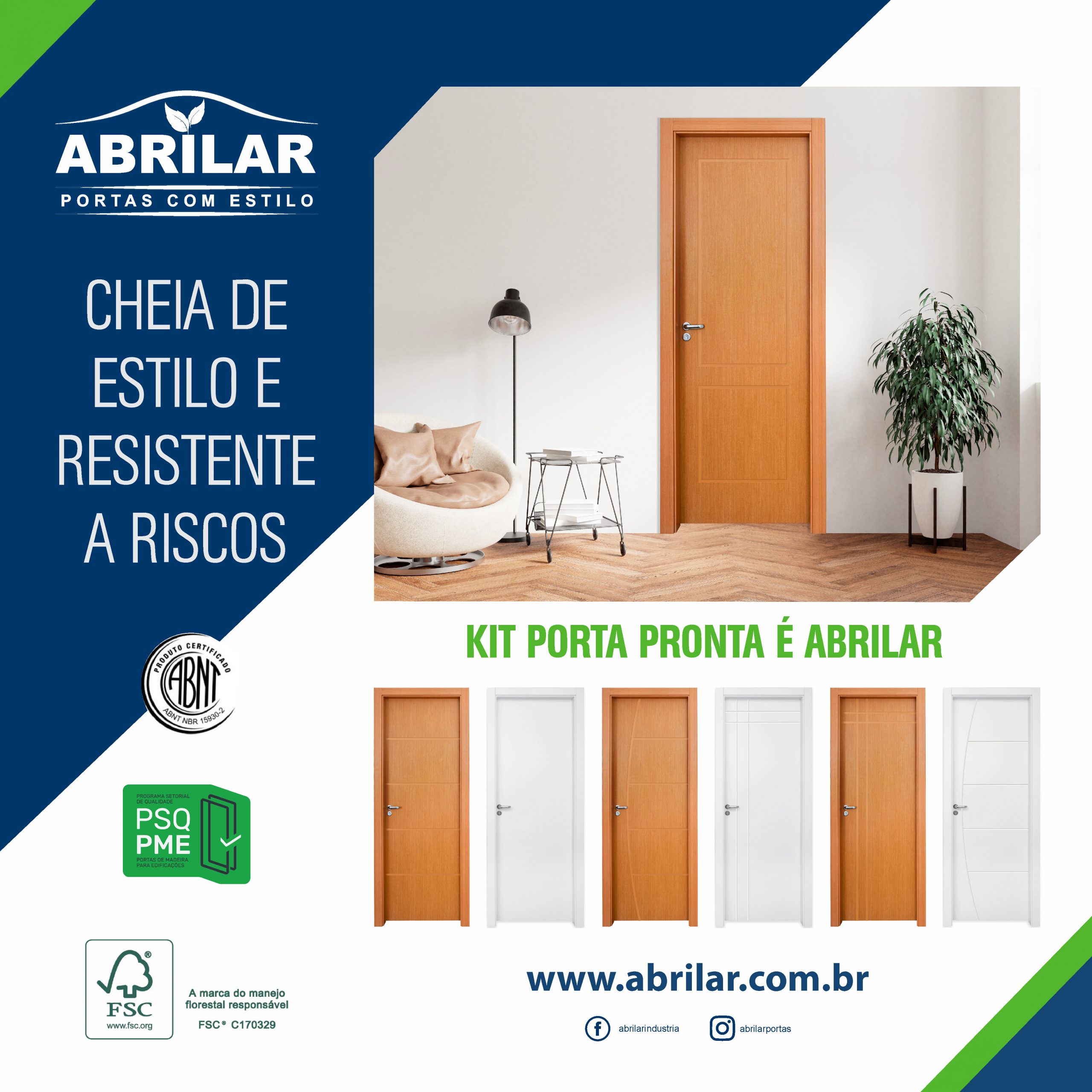 Kit Porta Pronta, a porta de madeira cheia de estilo e resistente a riscos