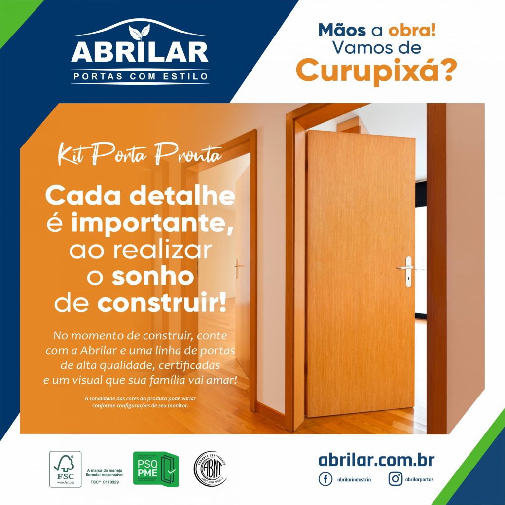 Mãos a obra! Vamos de Curupixá? Kit Porta Pronta é Abrilar.