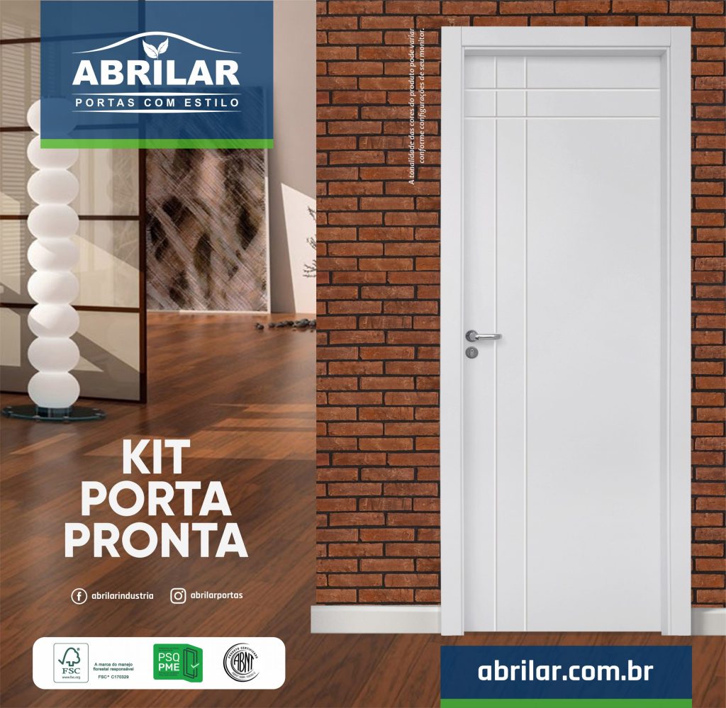 Kit Porta Pronta Abrilar! Sua porta de madeira em grande estilo.